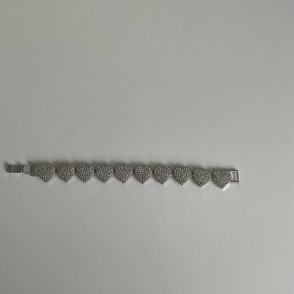 Silver Plated Heart Bracelet